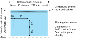 Briefh&uuml;lle C5, mit Fenster Produktskizze