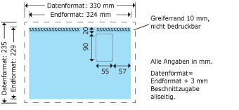 Briefh&uuml;lle C4, mit Fenster Produktskizze