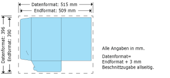 Mappe 4, 2 Klappen Produktskizze