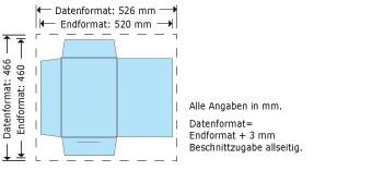 Mappe 7, 5 mm F&uuml;llh&ouml;he Produktskizze