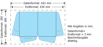 Mappe 9, 5 mm F&uuml;llh&ouml;he Produktskizze