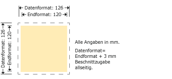 Karten, 120 x 120 mm, Laserschnitt Produktskizze