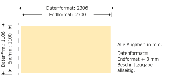 Puzzle XXL 2300 x 1100 mm Produktskizze