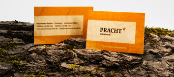 Visitenkarten aus Holz Detailansicht