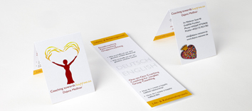 Visitenkarten, 4-seitig, Schmalfalz Detailansicht