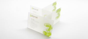 Visitenkarten aus Kunststoff Detailansicht