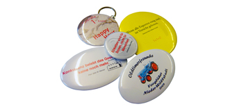 Button oval 70x45 mm Detailansicht