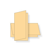 Klappkarten. 105 x 210 mm