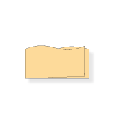 Klappkarten,  DIN lang „Welle”