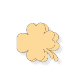 Klappkarte, 105 x 105 mm „Kleeblatt”