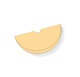 Klappkarten,  DIN lang „Halbkreis”