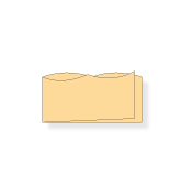 Klappkarten,  DIN lang „Doppelwelle”