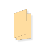 DIN A7 hoch, Zickzackfalz, 6-seitig