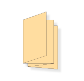 DIN A7 hoch, Zickzackfalz, 8-seitig