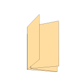 DIN A7 hoch, Doppelparallelfalz