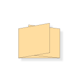 DIN A6 quer, Wickelfalz, 6 Seiten