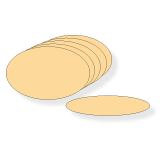 Button oval 70x45 mm