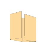 DIN A7 hoch, Altarfalz