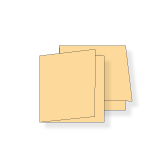 Klappkarten. 148 x 148 mm