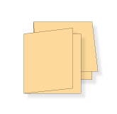 Klappkarten. 210 x 210 mm